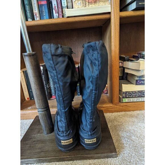 Sorel Tall Snow Winter Insulated Black Blue Work Utility Boots Women’s Size 7 - Picture 3 of 6